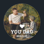 Cute HEART LOVE YOU DAD Photo Names Magnet<br><div class="desc">Cute HEART LOVE YOU DAD Photo Names Magnet features your favorite photo with the text "(love heart) you Dad" in modern white script with your names below. Personalize by editing the text in the text box provided and adding your own picture. Perfect for Christmas, birthday and Father's Day gifts. Designed...</div>