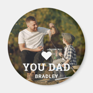 Cute HEART LOVE YOU DAD Photo Names Magnet
