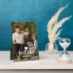 Cute HEART LOVE YOU DAD Photo Names Plaque<br><div class="desc">Cute HEART LOVE YOU DAD Photo Names Plaque features your favorite photo with the text "(love heart) you Dad" in modern white script with your names below. Personalize by editing the text in the text box provided and adding your own picture. Perfect for Christmas, birthday and Father's Day gifts. Designed...</div>