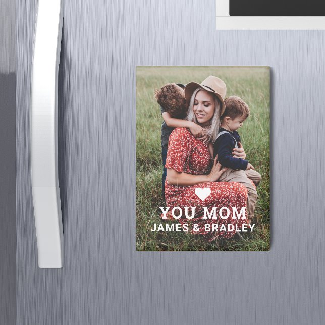 Cute HEART LOVE YOU MOM Mother's Day Magnet (Creator Uploaded)