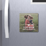 Cute HEART LOVE YOU MOM Mother's Day Magnet<br><div class="desc">Cute HEART LOVE YOU MOM Mother's Day Magnets features your favorite photo with the text "(love heart) you Mom" in modern white script with your names below. Personalize by editing the text in the text box provided and adding your own picture. Designed by ©2022 Evco Studio www.zazzle.com/store/evcostudio</div>