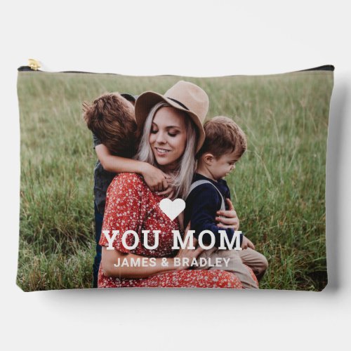 Cute HEART LOVE YOU MOM Mothers Day Photo Accessory Pouch