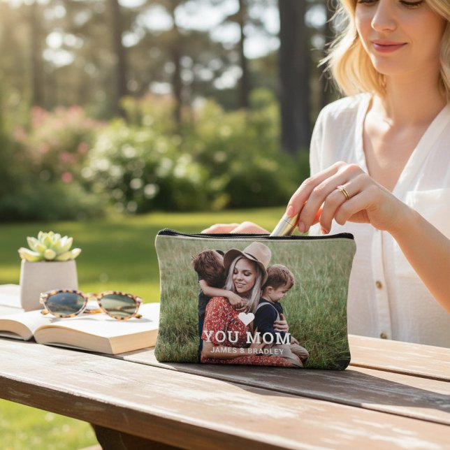 Cute HEART LOVE YOU MOM Mother's Day Photo Accessory Pouch (Creator Uploaded)