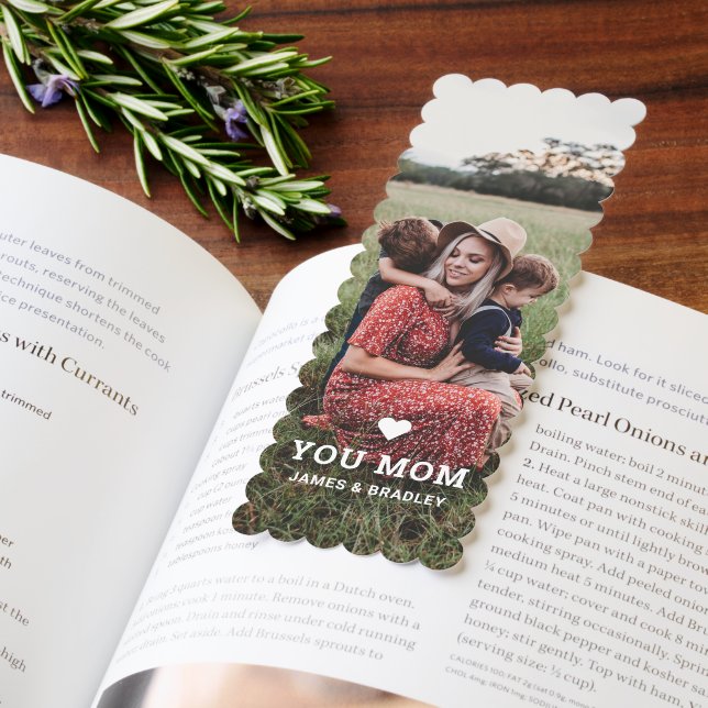 Cute HEART LOVE YOU MOM Mother's Day Photo  Bookmarks (Book)