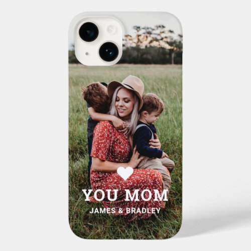 Cute HEART LOVE YOU MOM Mothers Day Photo Case_Mate iPhone 14 Case