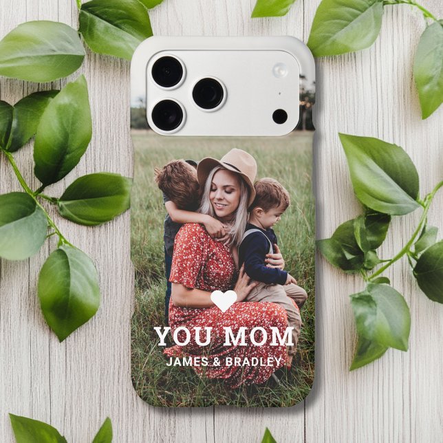 Cute HEART LOVE YOU MOM Mother's Day Photo Case-Mate iPhone Case (Creator Uploaded)