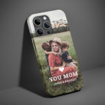 Cute HEART LOVE YOU MOM Mother's Day Photo iPhone 13 Pro Max Case<br><div class="desc">Cute Heart Love You Mom Mother's Day Photo iPhone Case features your favorite photo with the text "(love heart) you Mom" in modern white script with your names below. Personalize by editing the text in the text box provided and adding your own picture. Designed by ©2022 Evco Studio www.zazzle.com/store/evcostudio</div>