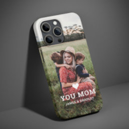 Cute HEART LOVE YOU MOM Mother&#39;s Day Photo iPhone 13 Pro Max Case