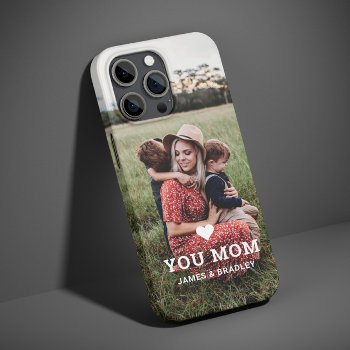Cute Heart Love You Mom Mother's Day Photo Iphone 13 Pro Max Case by EvcoStudio at Zazzle
