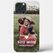 Cute HEART LOVE YOU MOM Mother's Day Photo Case-Mate iPhone Case (Back)
