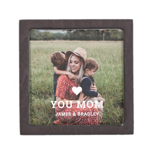 Cute HEART LOVE YOU MOM Mothers Day Photo Gift Box