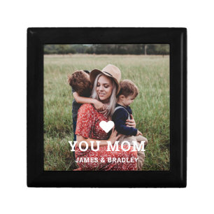Cute HEART LOVE YOU MOM Mother's Day Photo Gift Box