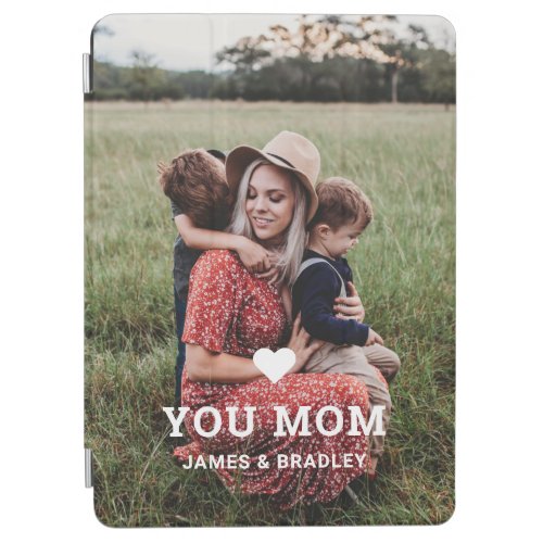 Cute HEART LOVE YOU MOM Mothers Day Photo iPad Air Cover