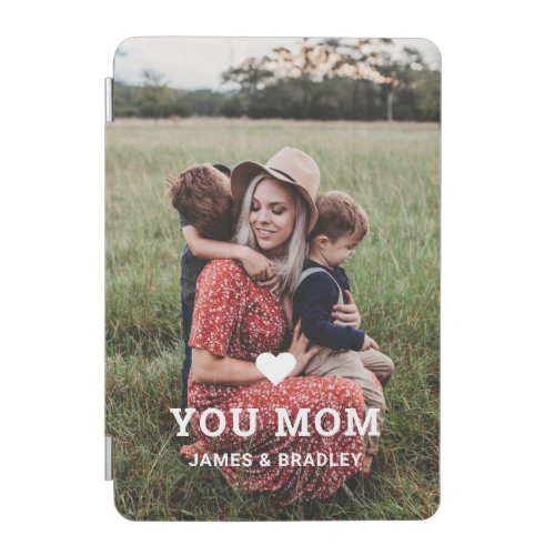 Cute HEART LOVE YOU MOM Mothers Day Photo iPad Mini Cover