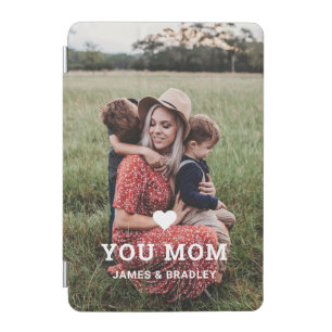 Cute HEART LOVE YOU MOM Mother's Day Photo iPad Mini Cover