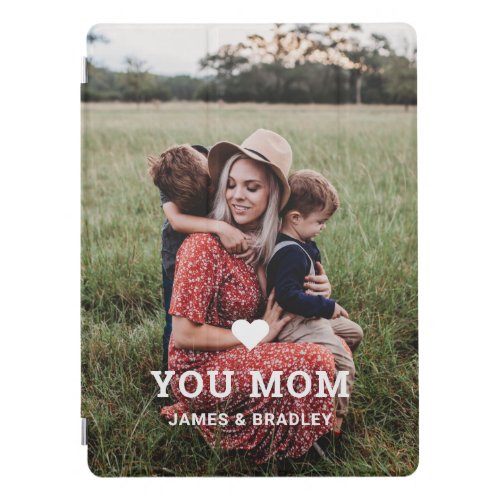 Cute HEART LOVE YOU MOM Mothers Day Photo iPad Pro Cover