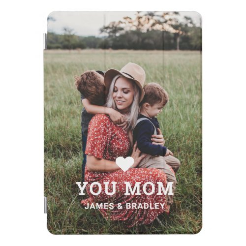 Cute HEART LOVE YOU MOM Mothers Day Photo iPad Pro Cover