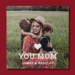 Cute HEART LOVE YOU MOM Mother's Day Photo Jigsaw Puzzle<br><div class="desc">Cute Heart Love You Mom Mother's Day Photo Puzzle features your favorite photo with the text "(love heart) you Mom" in modern white script with your names below. Personalize by editing the text in the text box provided and adding your own picture. Designed by ©Evco Studio www.zazzle.com/store/evcostudio</div>