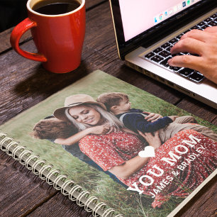 Cute Heart Love You Mom Mother's Day Photo Notebook