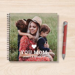 Cute Heart Love You Mom Mother's Day Photo Notebook