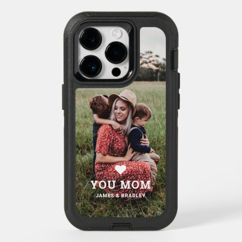 Cute HEART LOVE YOU MOM Mothers Day Photo OtterBox iPhone 14 Pro Case