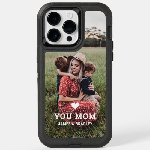 Cute HEART LOVE YOU MOM Mothers Day Photo OtterBox iPhone 14 Pro Max Case