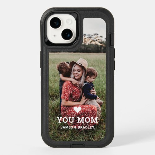 Cute HEART LOVE YOU MOM Mothers Day Photo OtterBox iPhone 14 Case