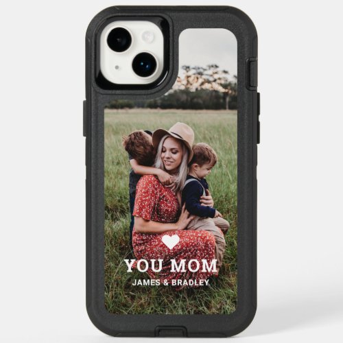 Cute HEART LOVE YOU MOM Mothers Day Photo OtterBox iPhone 14 Plus Case