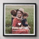 Cute HEART LOVE YOU MOM Mother&#39;s Day Photo Peel And Stick Photo Tile
