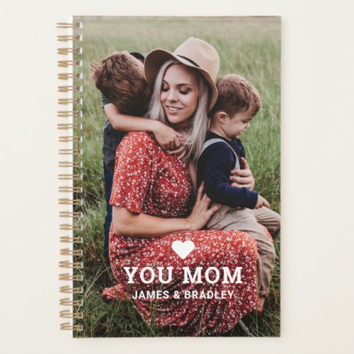 Cute Heart Love You Mom Mothers Day Photo Planner