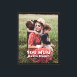 Cute HEART LOVE YOU MUM Mother's Day Photo Canvas Print<br><div class="desc">Cute Heart Love You Mum Mother's Day Photo Canvas Print features your favorite photo with the text "(love heart) you Mum" in modern white script with your names below. Personalize by editing the text in the text box provided and adding your own picture. Perfect for Christmas, birthday and Mother's Day...</div>