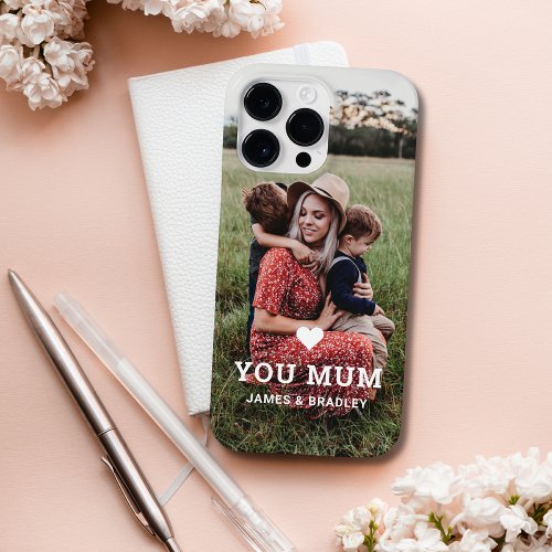 Cute HEART LOVE YOU MUM Mothers Day Photo Case_Mate iPhone 14 Pro Max Case
