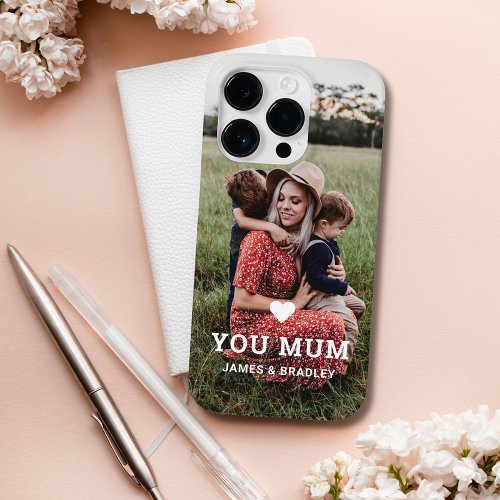 Cute HEART LOVE YOU MUM Mothers Day Photo Case_Mate iPhone 14 Pro Case