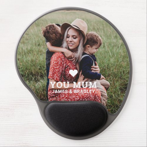 Cute Heart Love You Mum Mothers Day Photo Gel Mouse Pad