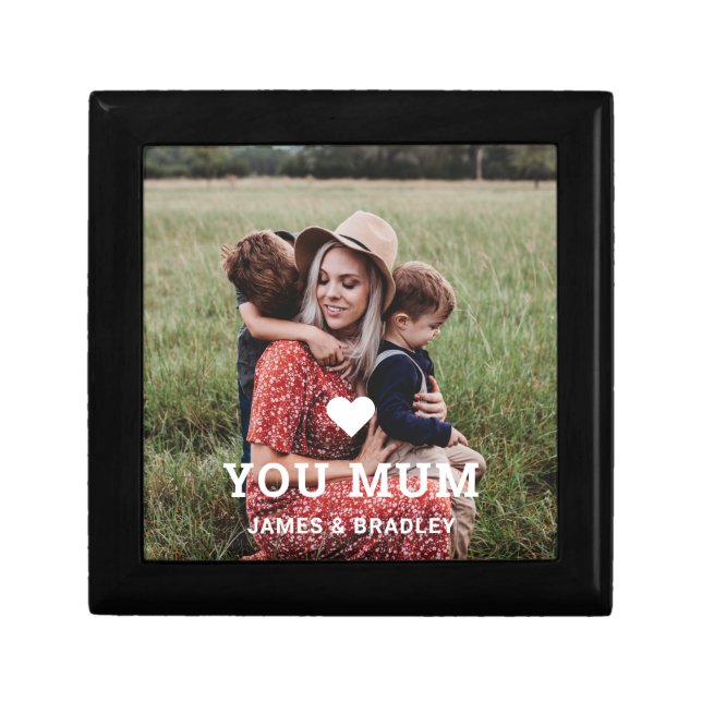Cute HEART LOVE YOU MUM Mother's Day Photo Gift Box (Front)