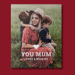Cute Heart Love You Mum Mother's Day Photo Jigsaw Puzzle<br><div class="desc">Cute Heart Love You Mum Mother's Day Photo Jigsaw Puzzle features your favorite photo with the text "(love heart) you Mum" in modern white script with your names below. Personalize by editing the text in the text box provided and adding your own picture. Perfect for Christmas, birthday and Mother's Day...</div>