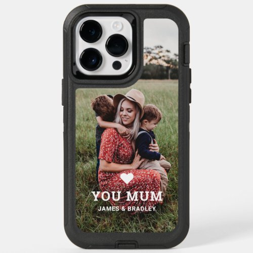 Cute HEART LOVE YOU MUM Mothers Day Photo OtterBox iPhone 14 Pro Max Case