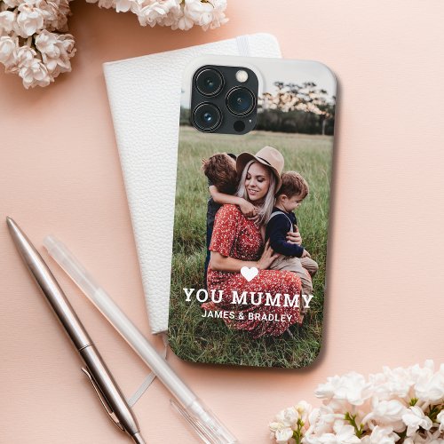 Cute HEART LOVE YOU MUMMY Mothers Day Photo iPhone 13 Pro Max Case
