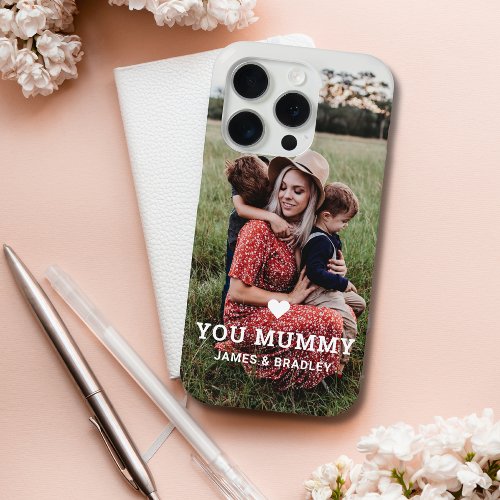 Cute HEART LOVE YOU MUMMY Mothers Day Photo Case_Mate iPhone 14 Pro Case