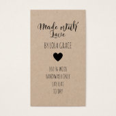 Cute Heart Made with Love Kraft Paper (Front)