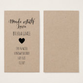 Cute Heart Made with Love Kraft Paper (Front & Back)