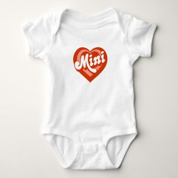 Cute Heart Mama Mini Mother Daughter Baby Bodysuit by splendidsummer at Zazzle