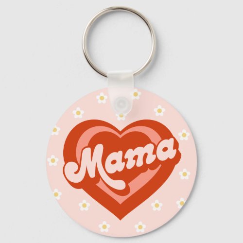 Cute Heart Mama Mini Mother Daughter Keychain