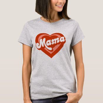 Cute Heart Mama Mini Mother Daughter T-shirt by splendidsummer at Zazzle