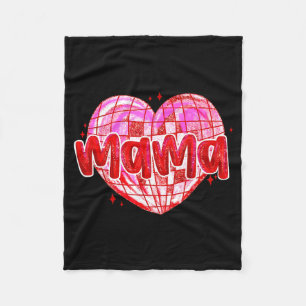 Cute Heart Mama Valentines Day Mom Wife Fleece Blanket