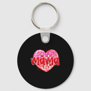 Cute Heart Mama Valentines Day Mom Wife  Keychain