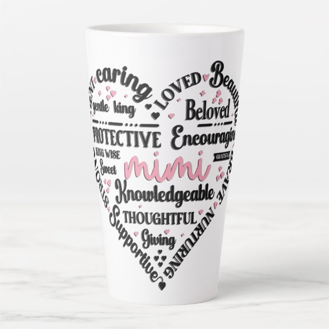 Cute Heart Mimi Latte Mug (Front)