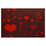 Cute Heart Modern Orange Red Fabric