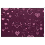 Cute Heart Modern Pink Purple Fabric