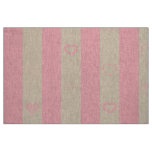 Cute Heart Modern Pink Stripe Fabric